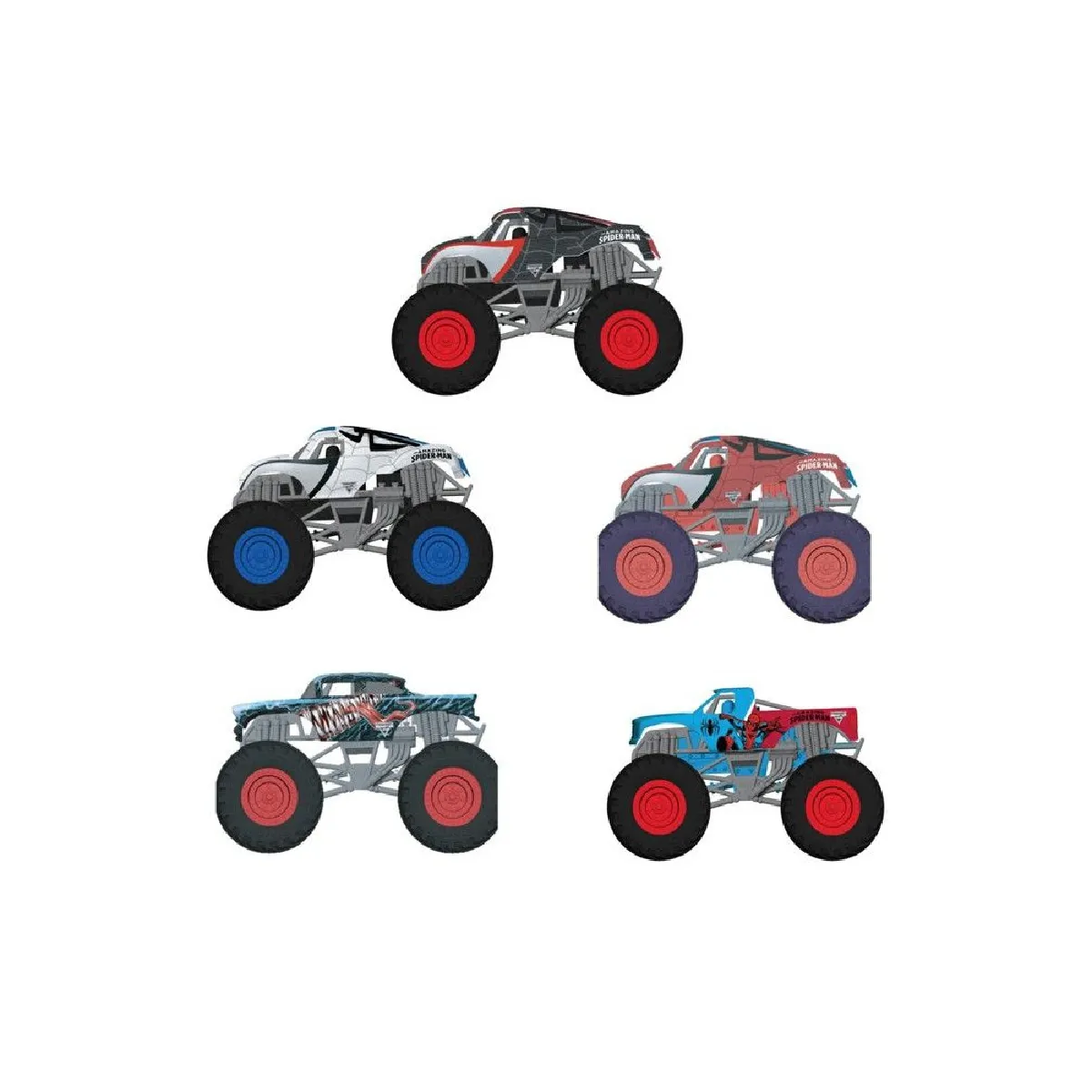 Spiderman Die Cast Monster Jam Pack De 5