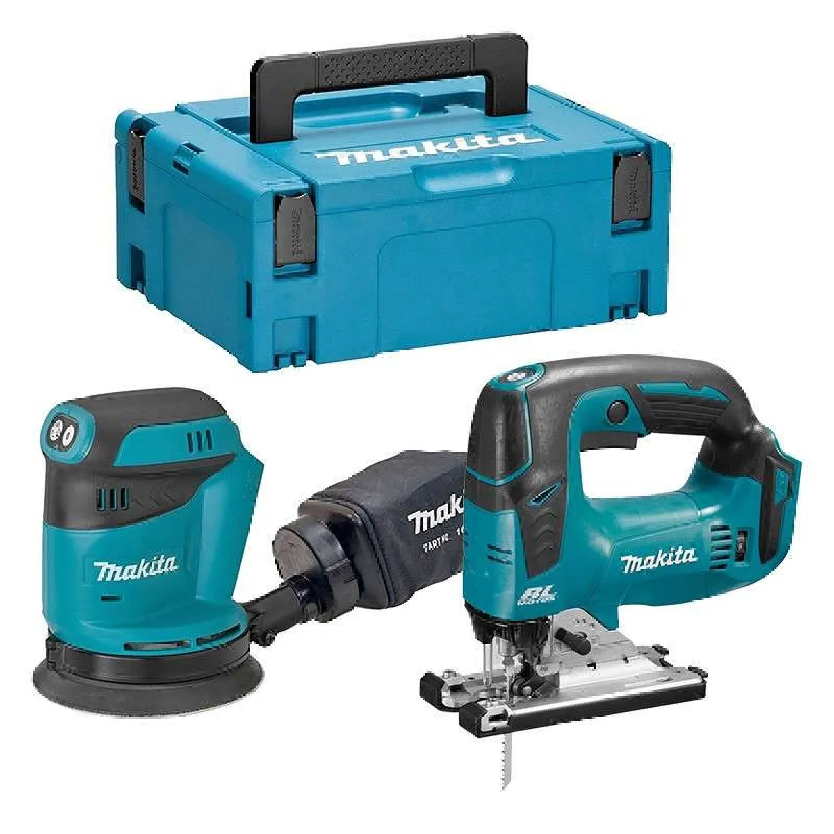 Pack 2 Outils Makita Dlx2276j djv182z + Dbo180z machines Nues - vue 2