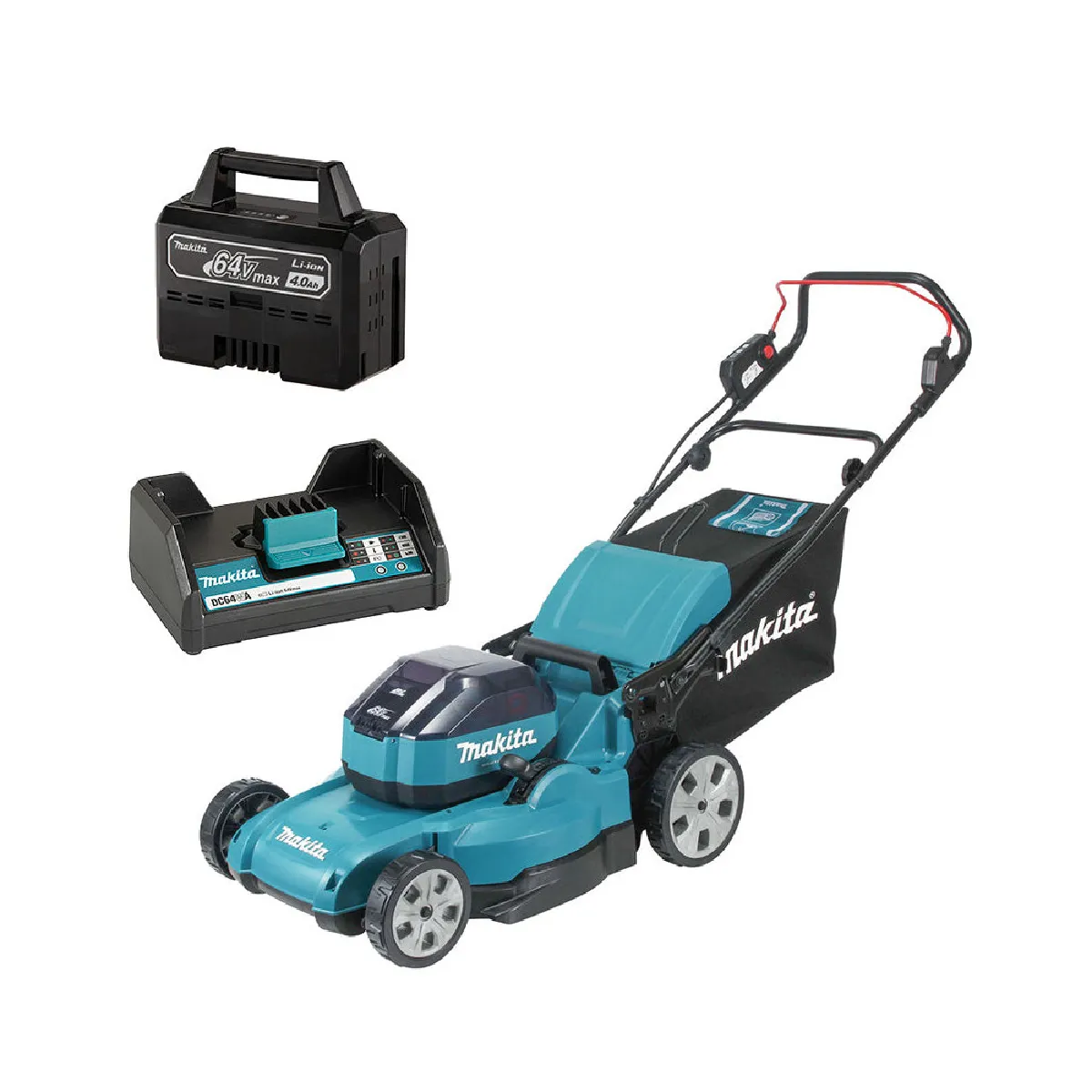 Tondeuse 48 cm 64Vmax MAKITA 1 batt.BL6440 + chargeur DC64WA LM001JM101 - vue 2