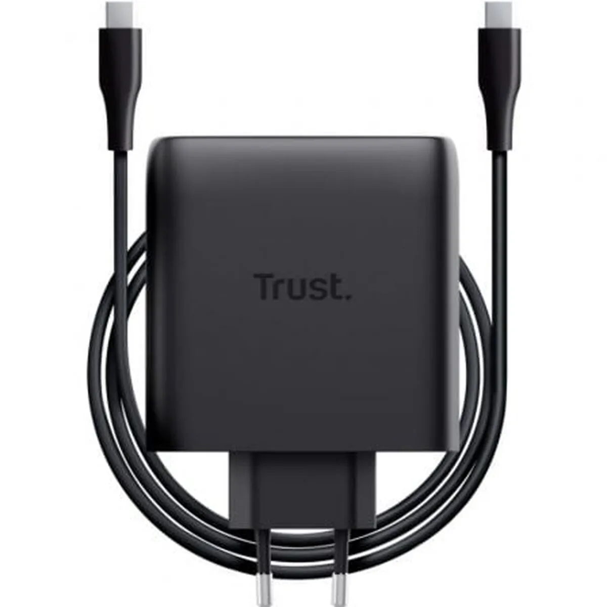 Chargeur Trust Maxo GaN 100W 2 Ports USB-C Charge Rapide Cable 2m Noir - Image 3