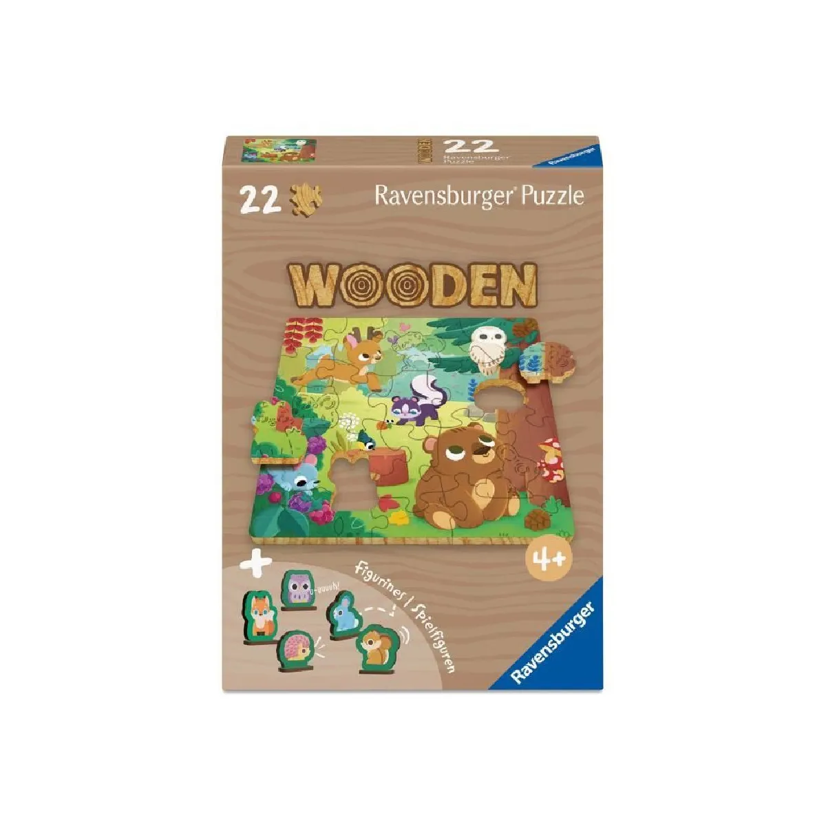 Puzzle 22 pièces en bois : Animaux de la forêt Ravensburger France - vue 9