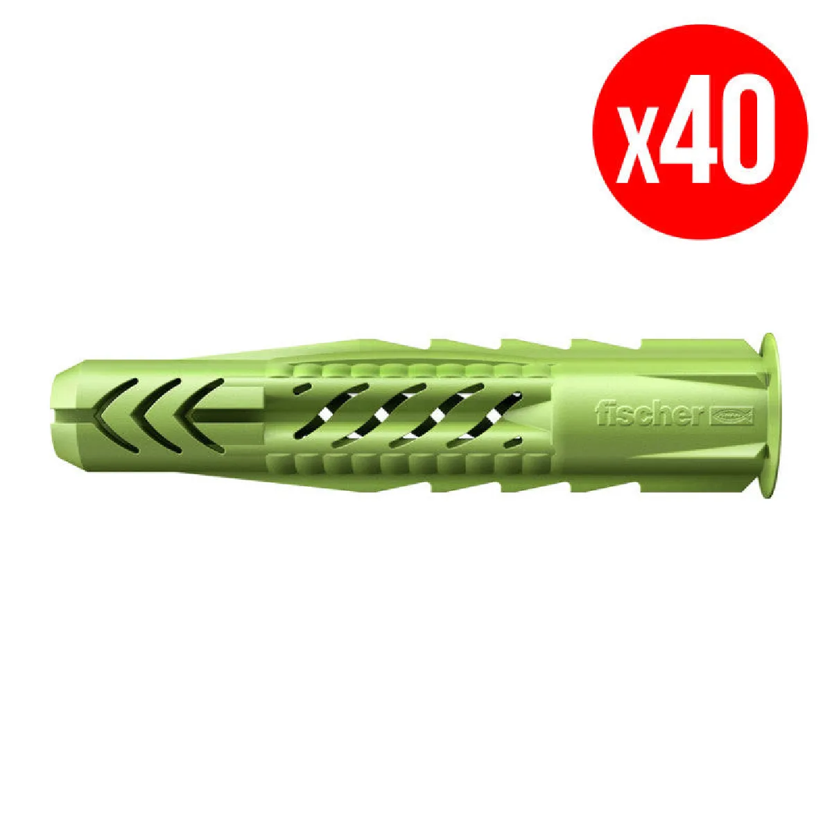 Sachet de 40 chevilles universelles UX FISCHER 524855 Ø6 x 50 mm sans vis