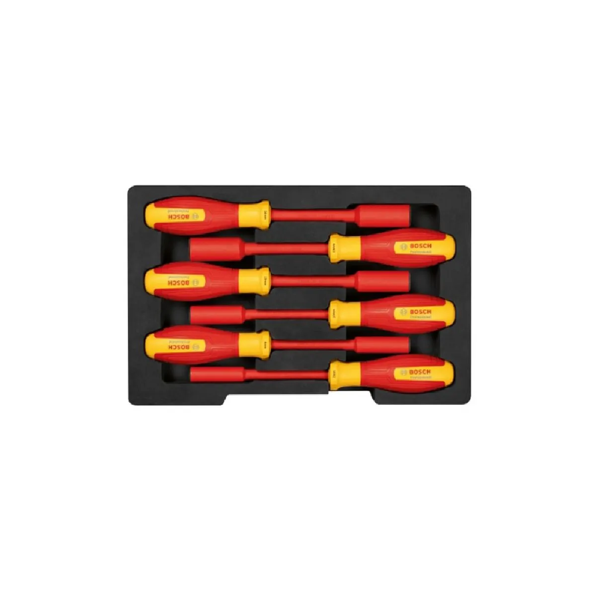 Set de clés à douilles VDE BOSCH 6 pièces 7 14 mm Certifié jusquà 1000 V Ergonomique - vue 3