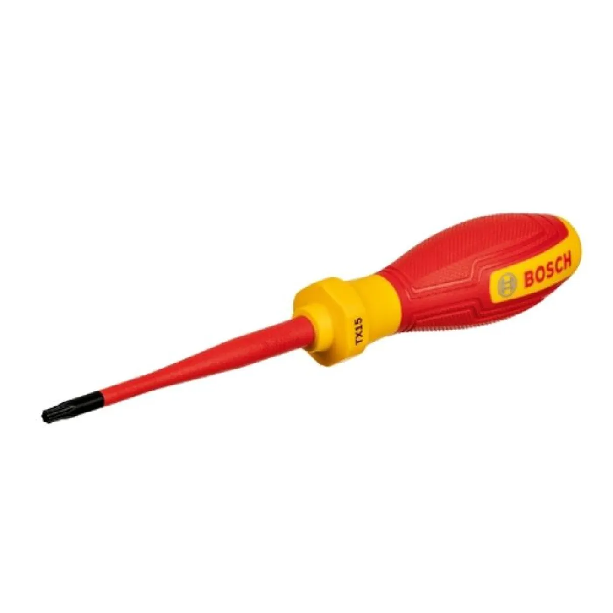 BOSCH Tournevis VDE TX15x75 - Isolé jusqu'à 1000 V - Poignée ergonomique - Antidérapant