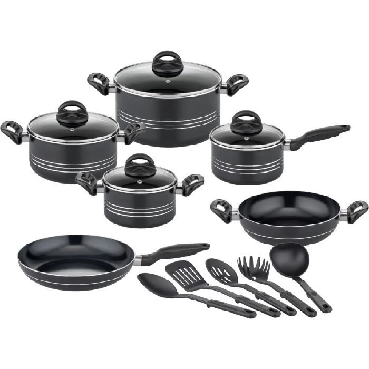 Gsw Noir Batterie De Cuisine Induction
