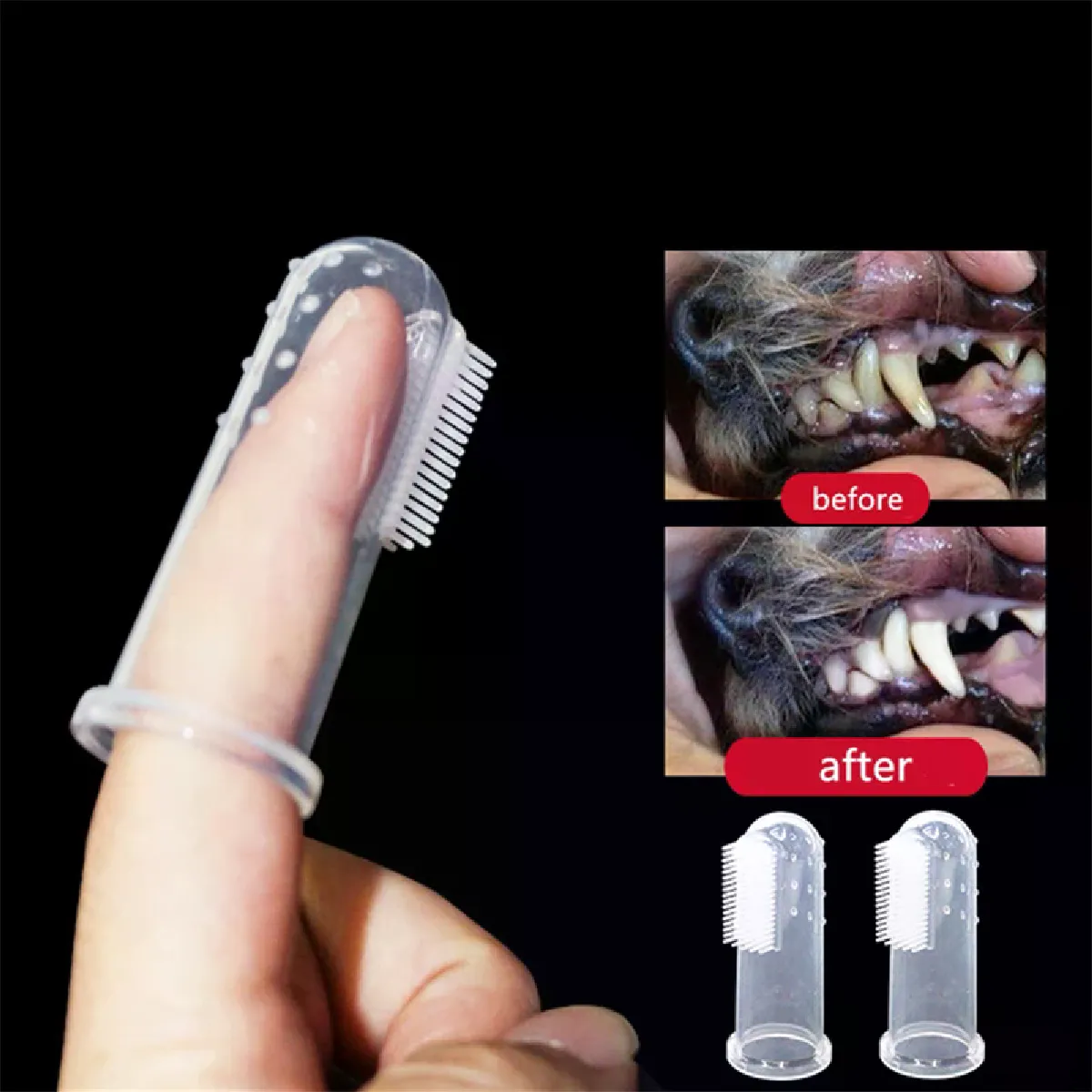 Meilleurs prix pour Brosse à dents super douce pour animaux de compagnie, brosse pour chien en peluche, outil de nettoyage des dents pour chien et chat, anti-tartre et anti-mauvaise haleine, fournitures pour animaux de compagnie~01583