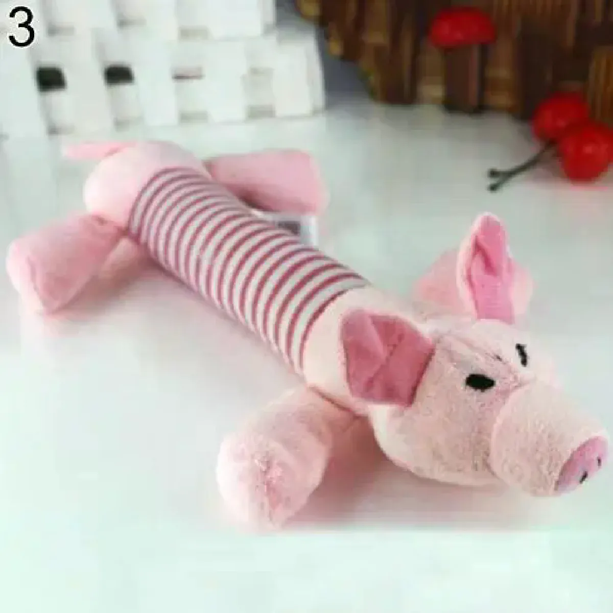 Meilleurs prix pour Jouet couineur en peluche en forme d'éléphant, cochon, canard, résistant aux morsures, pour chiots et animaux de compagnie~01598