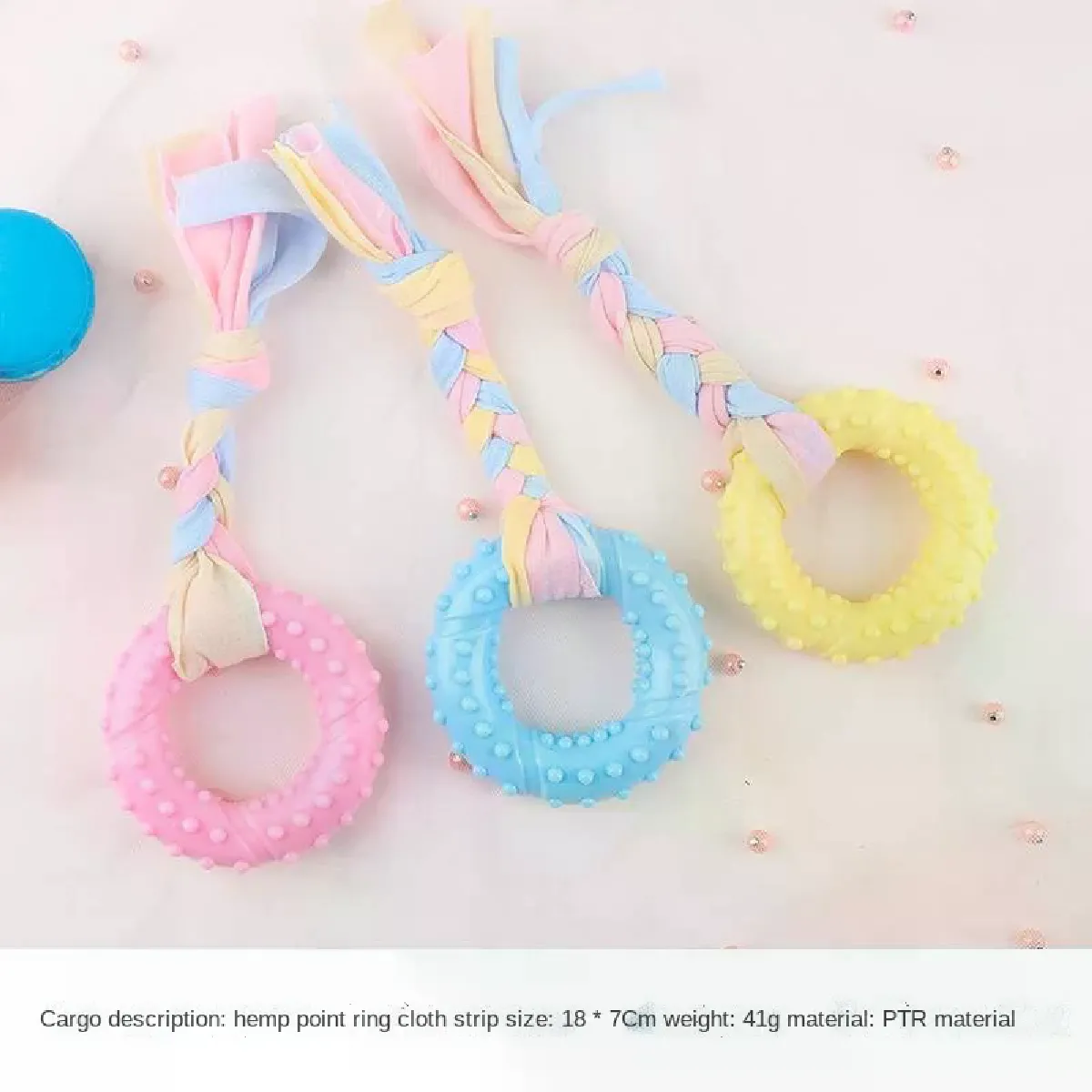 Meilleurs prix pour Jouet pour chien, boule molaire, dents propres pour petits chiens, chiots, jouets de dentition à mâcher, accessoires pour chien, jouets mignons en corde pour chiots, 1 pièce~01465