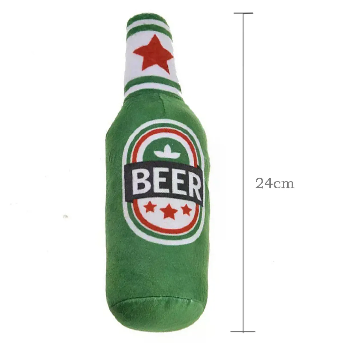 Comparer les prix de Jouet couineur en peluche créatif en forme de bouteille de bière pour chien, doux, interactif, résistant aux morsures, à mâcher propre, accessoire pour animaux de compagnie~01402