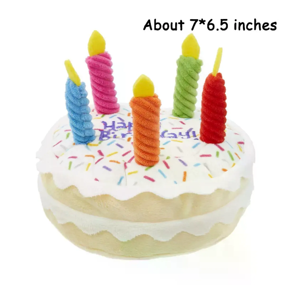 Meilleurs prix pour Jouet pour chien, mignon gâteau d'anniversaire, jouet couineur, résistant aux morsures, en forme d'os, jouet à mâcher pour chat et chiot, accessoire interactif pour chien~01437