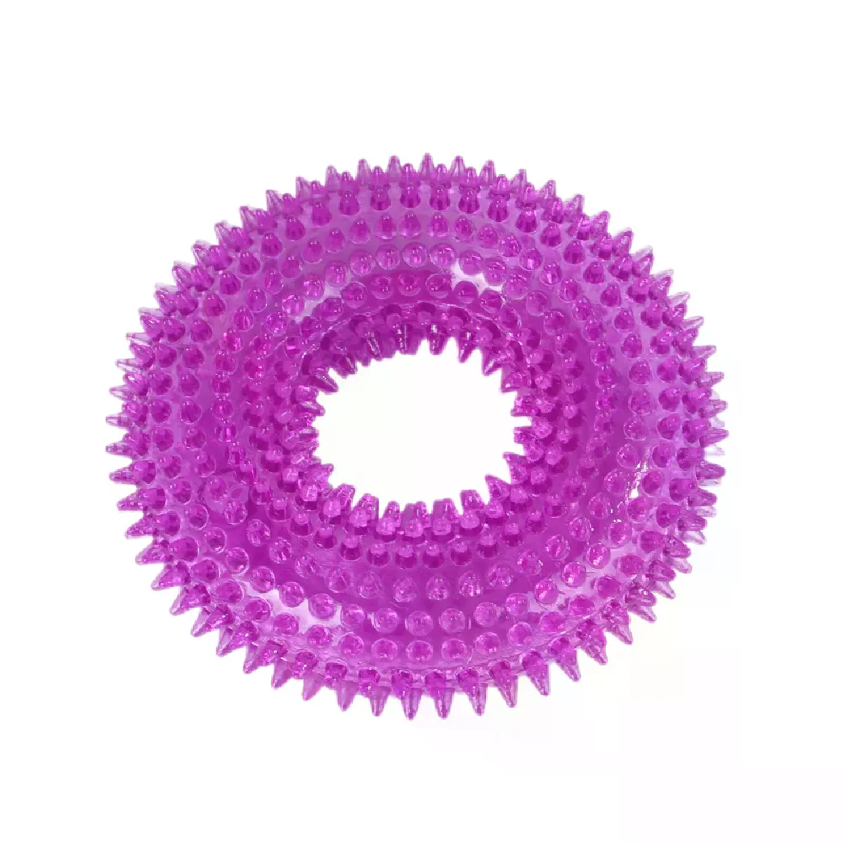 Meilleurs prix pour Jouets pour chiens, jouet sonore pour chiots, anneau de nettoyage des dents grinçantes, TPR, jouet à mâcher pour animaux de compagnie, épine, accessoires pour chiens~01826