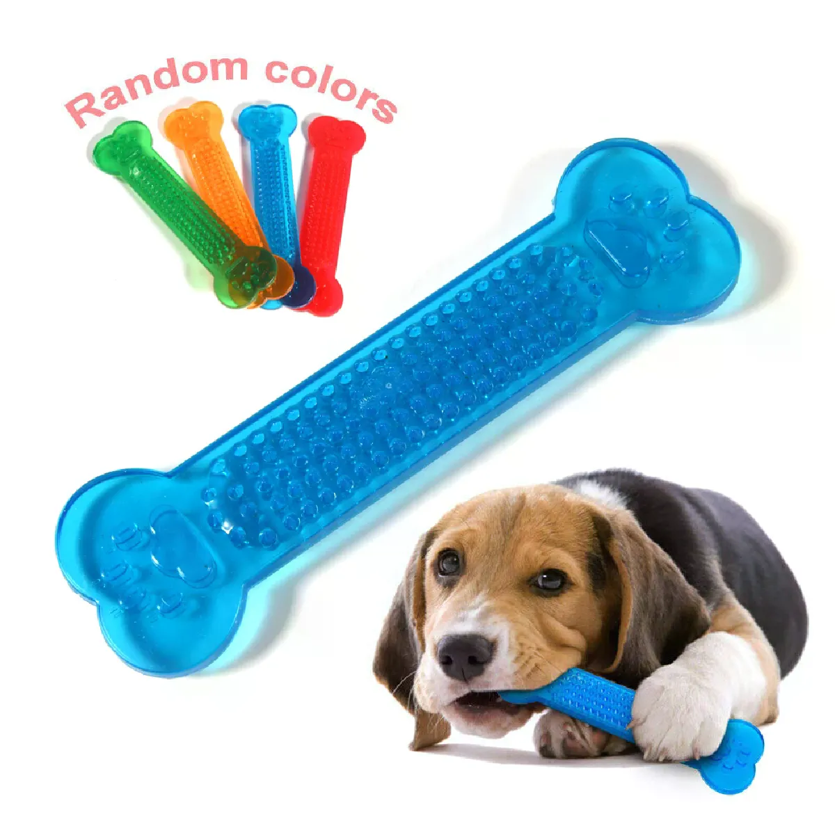 Comparer les prix de Jouets à mâcher pour chien, en caoutchouc, en forme d'os, pour mâcher agressif, brosse à dents pour chien, soins dentaires pour chiot, accessoires pour animaux de compagnie, offre spéciale~00805