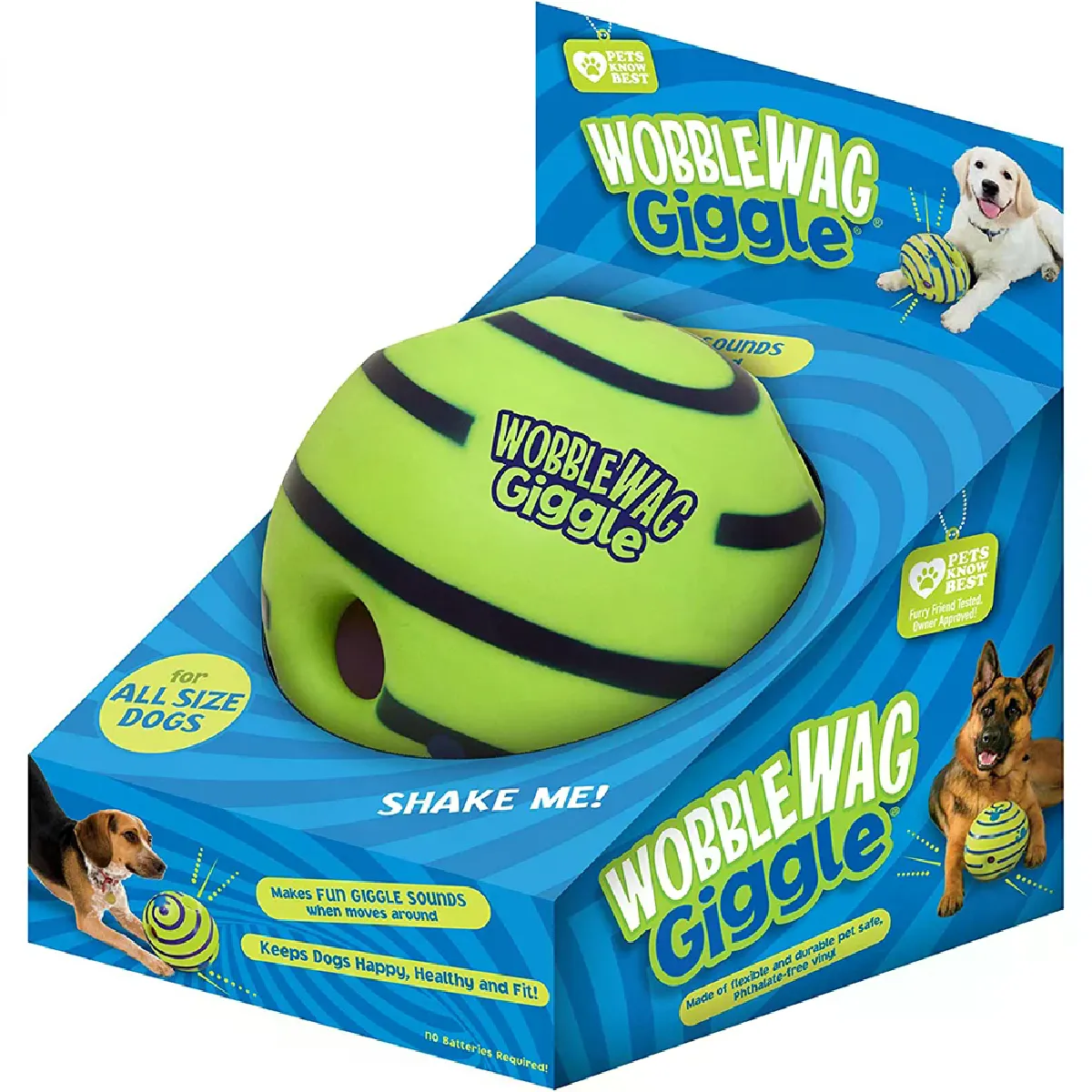 Meilleurs prix pour Wobble Wag Giggle Glow Ball Jouet interactif pour chien Giggle Émet des sons amusants lorsqu'il est roulé ou secoué Les animaux le savent mieux Vu à la télévision~00069