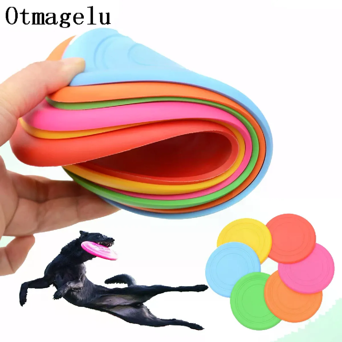 Meilleurs prix pour 1 jouet amusant en silicone pour chien et chat, soucoupe volante, résistant à la mastication, entraînement interactif pour chiots, fournitures pour animaux de compagnie~00597