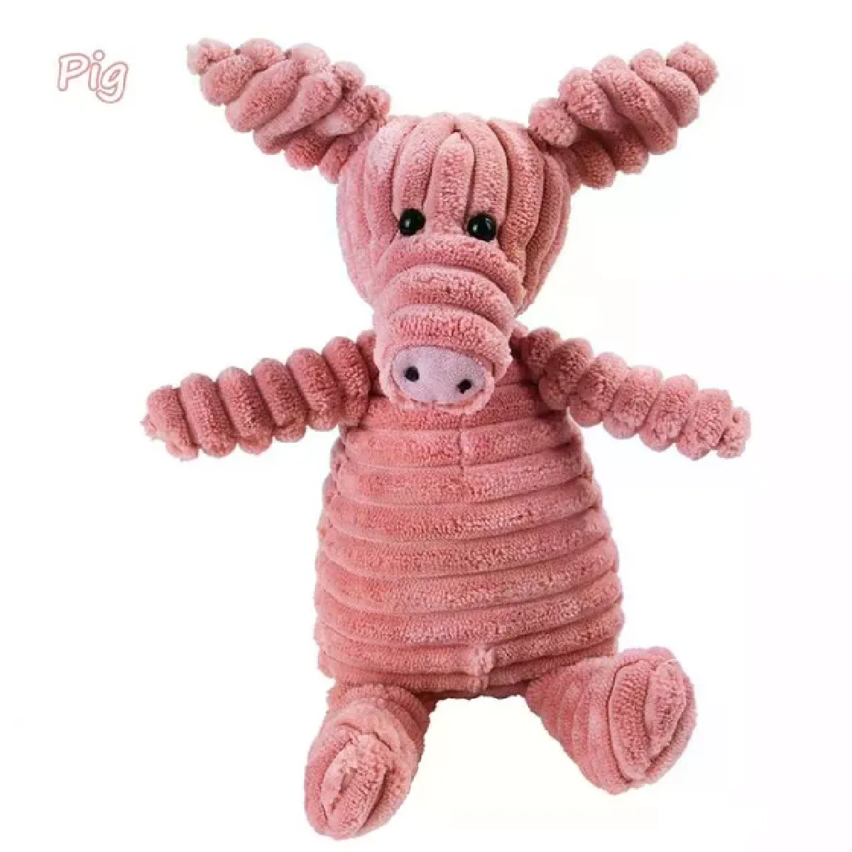 Meilleurs prix pour Jouets en velours côtelé pour petits et grands chiens, peluche en forme d'animal, jouet couineur à mâcher pour chiots, accessoires pour animaux de compagnie~01190