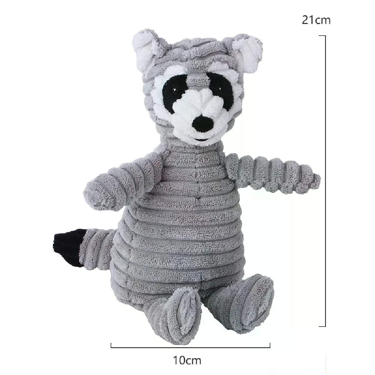 Comparer les prix de Jouets en velours côtelé pour petits et grands chiens, peluche en forme d'animal, jouet couineur à mâcher pour chiot, accessoires pour animaux de compagnie~01296