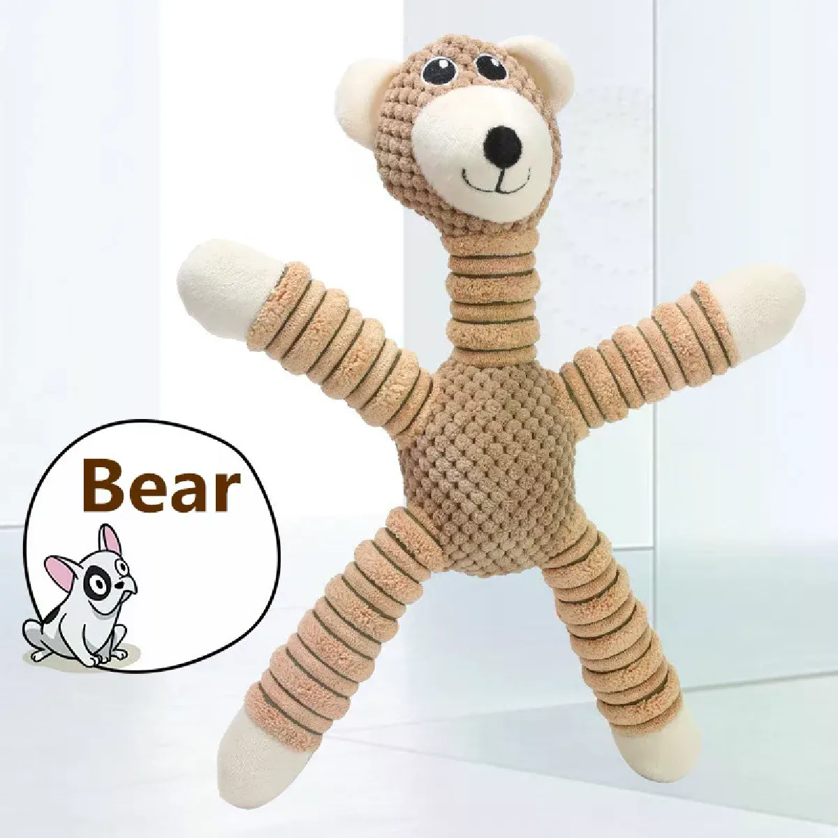 Comparer les prix de Jouets indestructibles pour chiens, couineurs, en forme d'animaux, en peluche douce, à mâcher, pour l'entraînement des molaires, pour chiots et chiens~01711