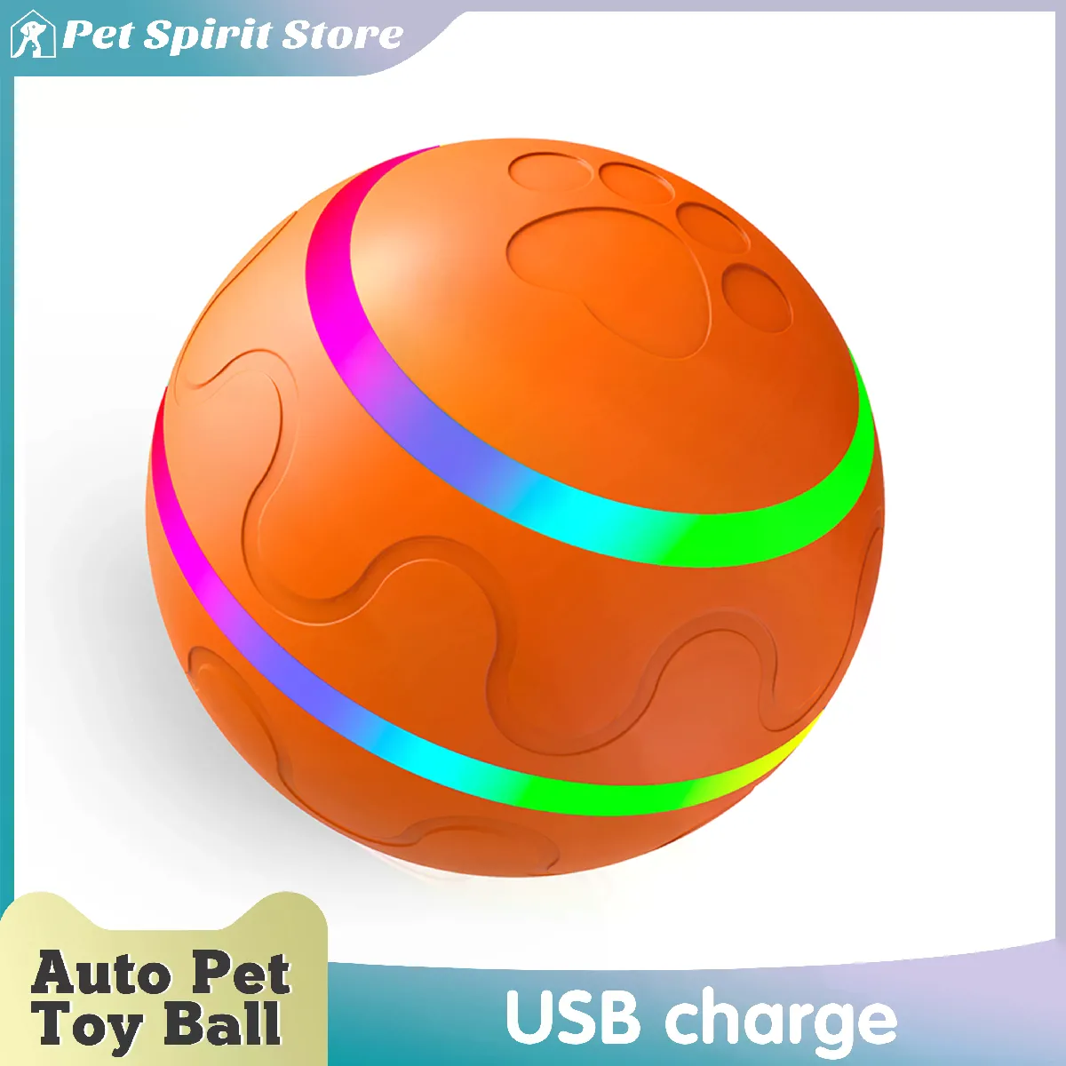 Meilleurs prix pour Jouet intelligent pour chien et chat, rechargeable par USB, amusant, roulant, électrique, rotation automatique, saut, jeu interactif, fournitures pour animaux de compagnie~00980