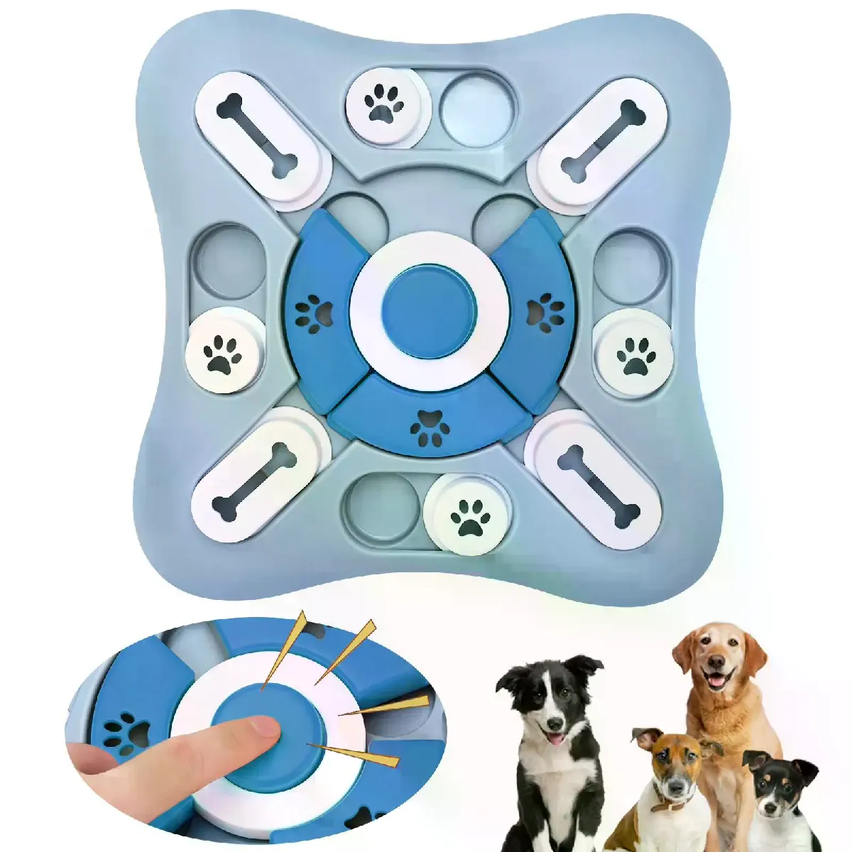 Meilleurs prix pour Jouets pour chiens, gamelle interactive pour chiots, distributeur de nourriture pour croissance QI, alimentation lente, bol antidérapant, puzzle pour animaux de compagnie, jeu d'entraînement pour chats et chiens~00394