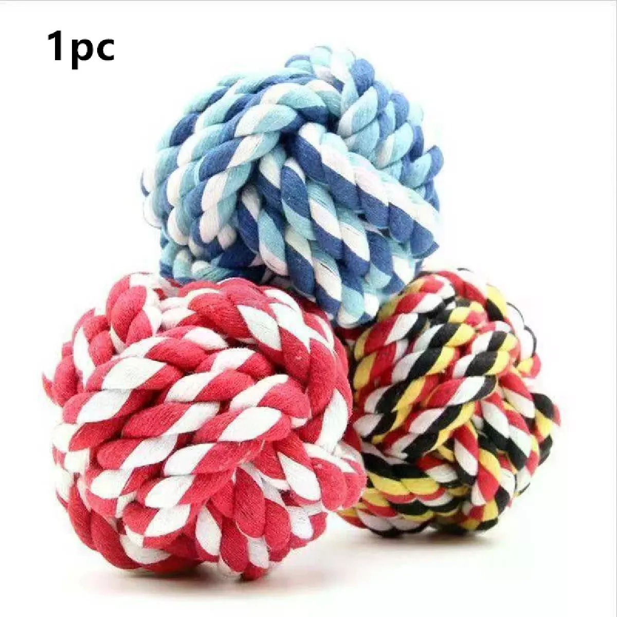 Comparer les prix de Jouet pour chien, corde à nouer, boule, corde en coton, haltère, nettoyage des dents, jouet à mâcher, tressé, durable, résistant aux morsures, fournitures pour animaux de compagnie, 1 pièce~01426