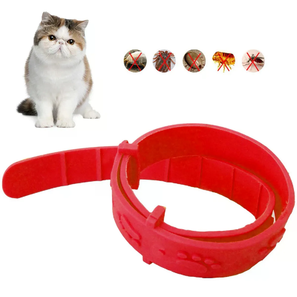 Meilleurs prix pour Collier anti-puces et anti-tiques pour chats, produit pour animaux de compagnie, collier réglable anti-parasitaire et anti-moustiques, accessoires pour chats~00384