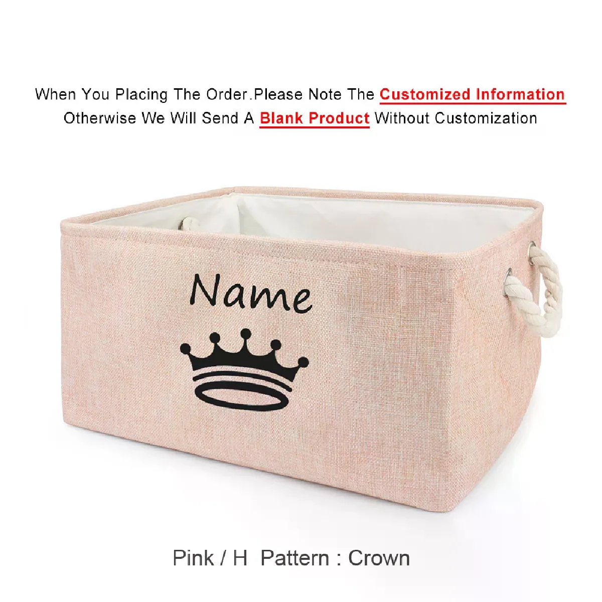 Comparer les prix de Panier à jouets personnalisé pour chien, boîte de rangement pour vêtements, produit personnalisé pour chat avec nom de chien~02087