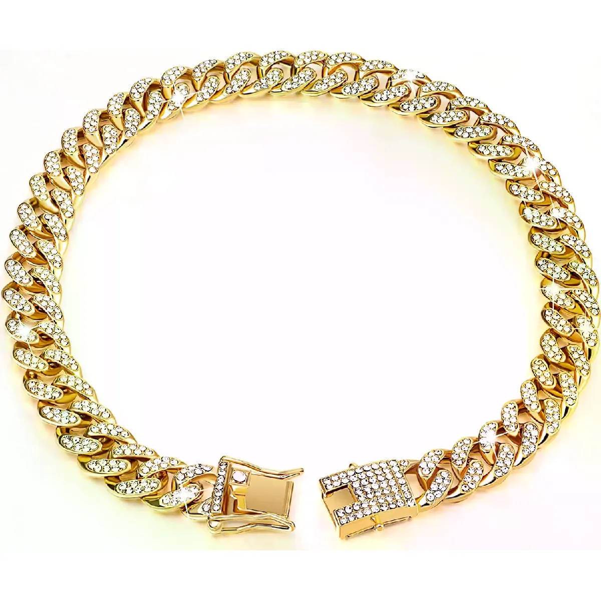 Comparer les prix de Collier de luxe en strass pour animaux de compagnie, bijoux pour chiots et chats, chaîne pour mariage, bal de promo, accessoires de costume pour chats, petits, moyens et grands chiens~01848