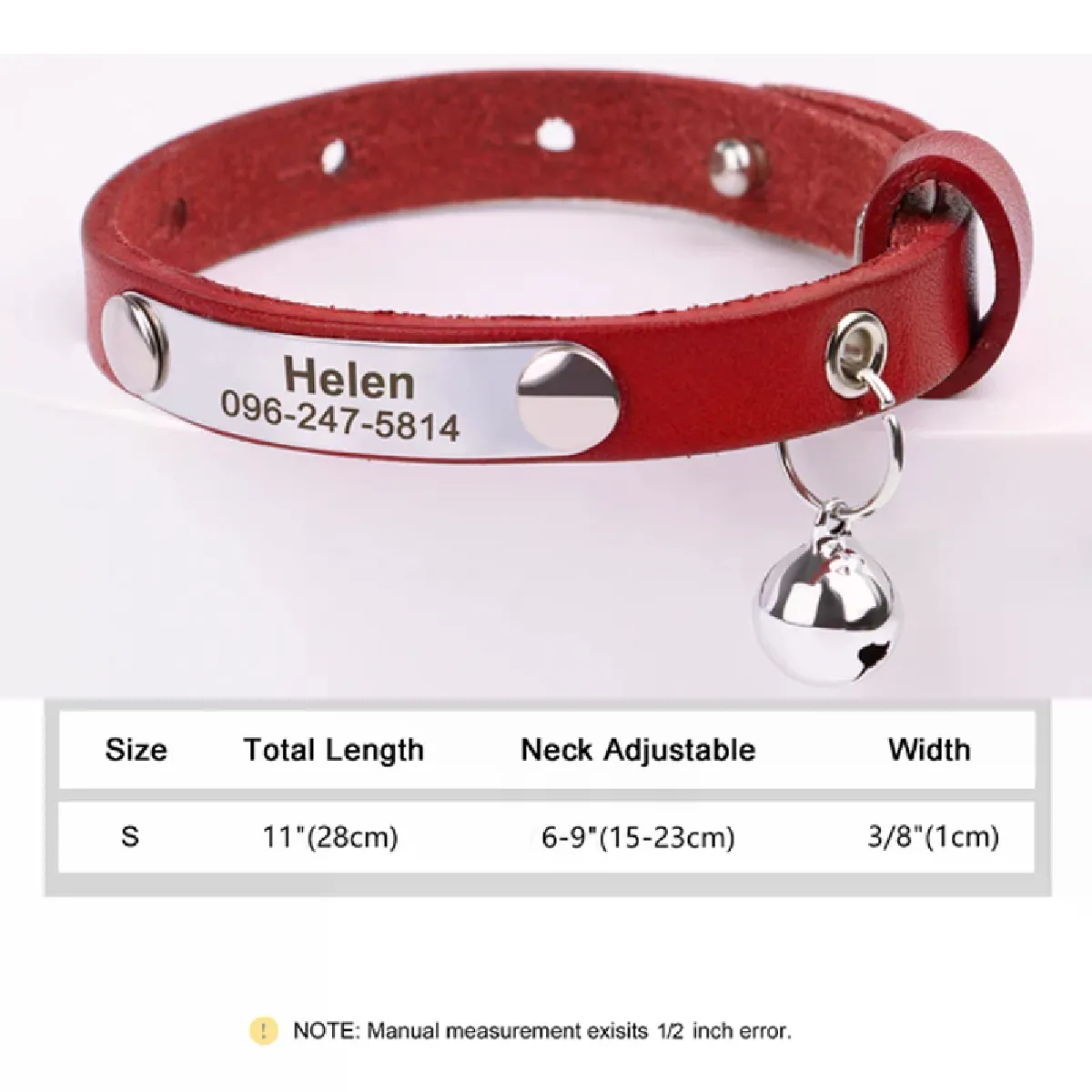 Meilleurs prix pour Collier personnalisé en cuir pour chat/chien Bling Nom personnalisé ID Chaton Collier pour chien Colliers Accessoires pour animaux de compagnie pour chats pour petits chiens Yorkie~00718