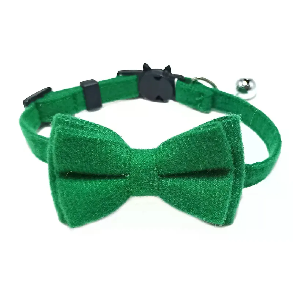 Collier pour chat Pet Breakaway nœud papillon et clochette mignon foulard de Noël rouge collier élastique réglable avec ceinture petite cloche pour chats~01637