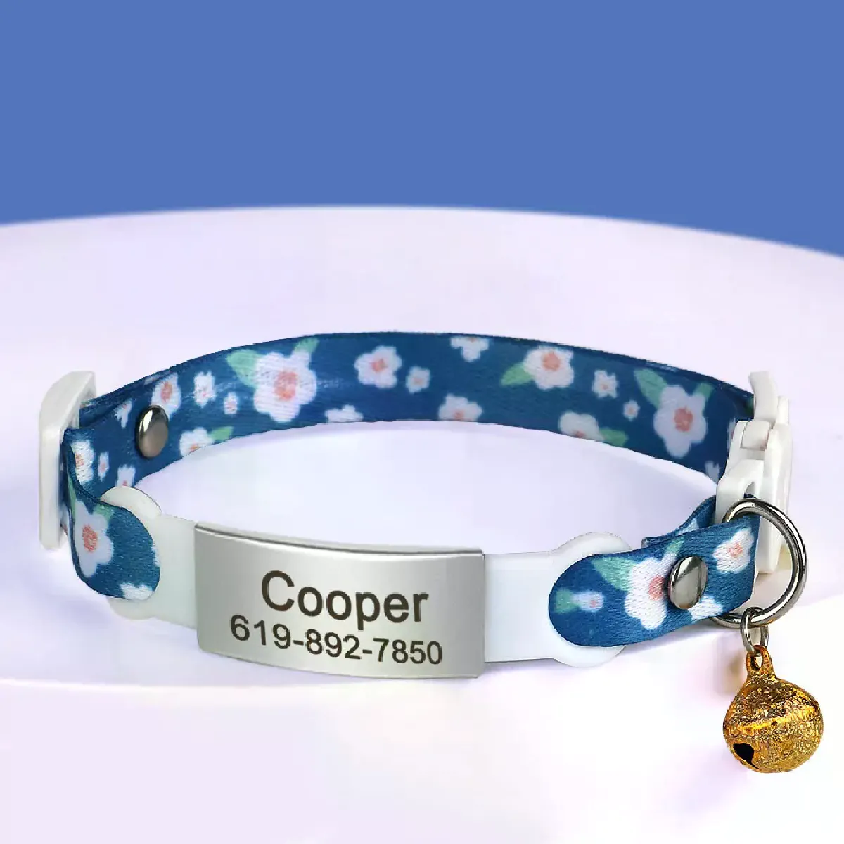 Meilleurs prix pour Collier pour chat personnalisé de 1 cm de largeur avec clochette Colliers pour chat à dégagement rapide Collier mignon à dégagement rapide Gravure gratuite pour chats chaton~01869