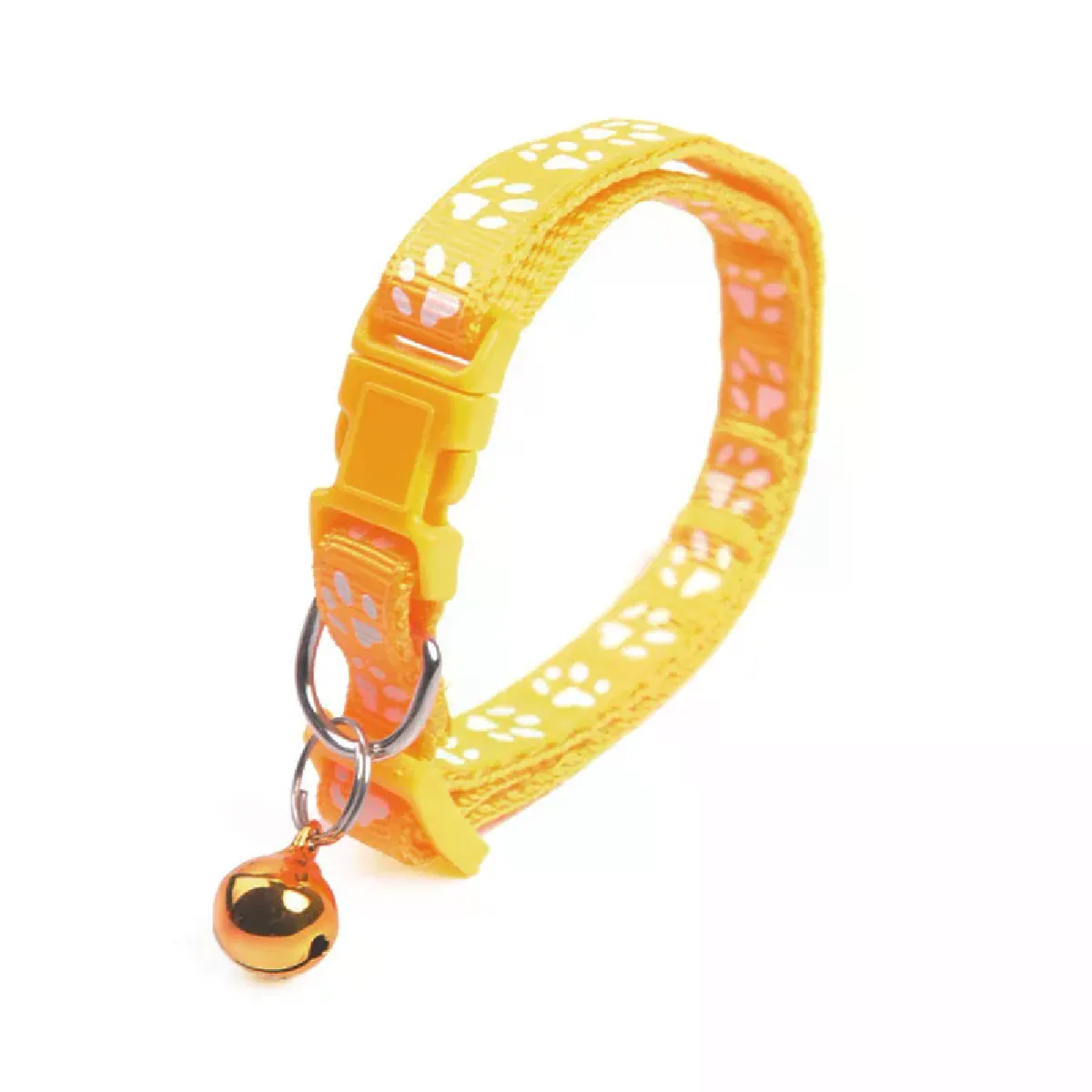 Collier pour chat coloré, collier pour chat, empreinte de patte de chien, collier réglable, pendentif pour collier pour animal de compagnie avec cloches, fournitures pour animaux de compagnie~01498