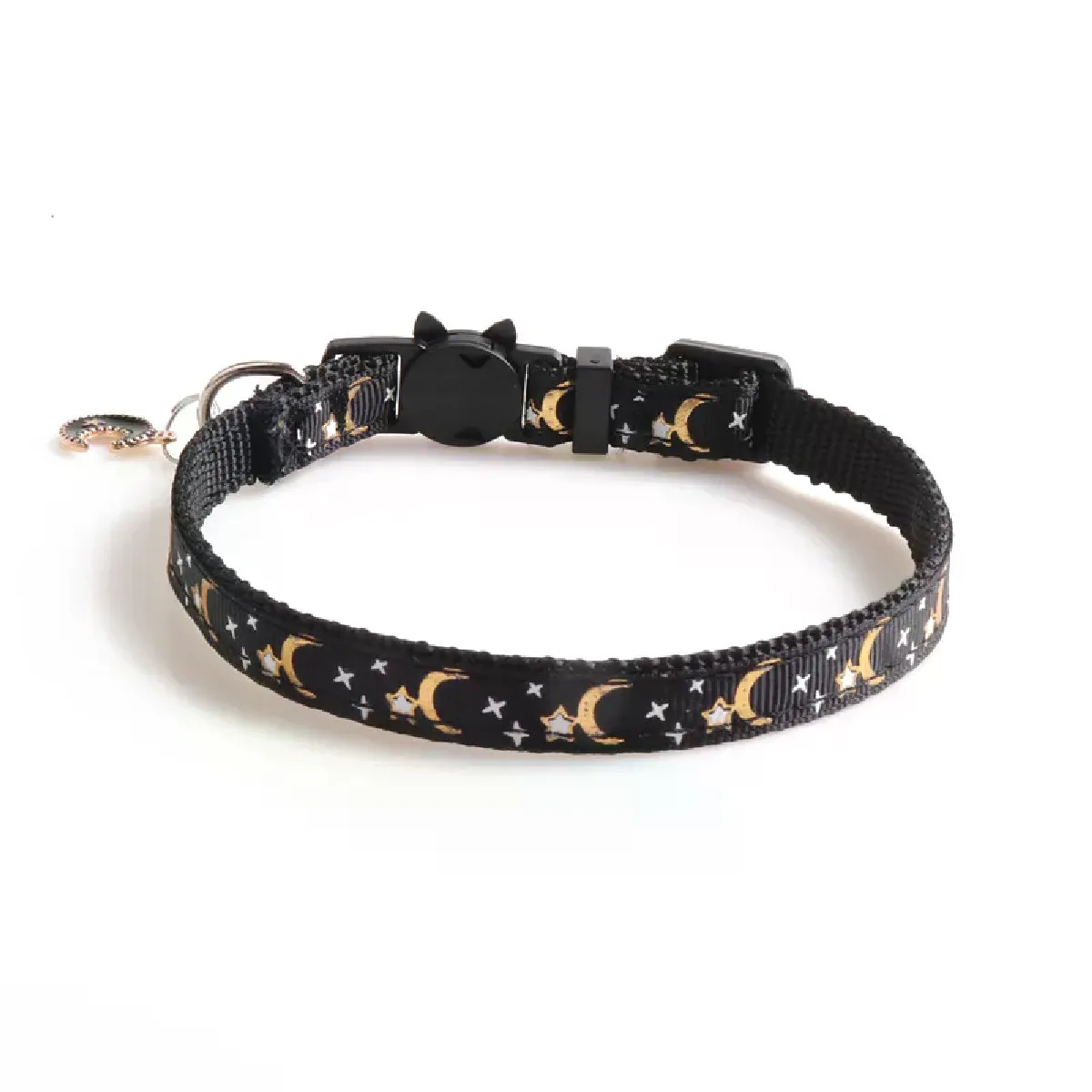 Colliers mignons pour chat avec pendentif lune et étoile, collier réglable pour chiot, chaton, motif fruits, colliers pour chats et lapins avec cloches~00884