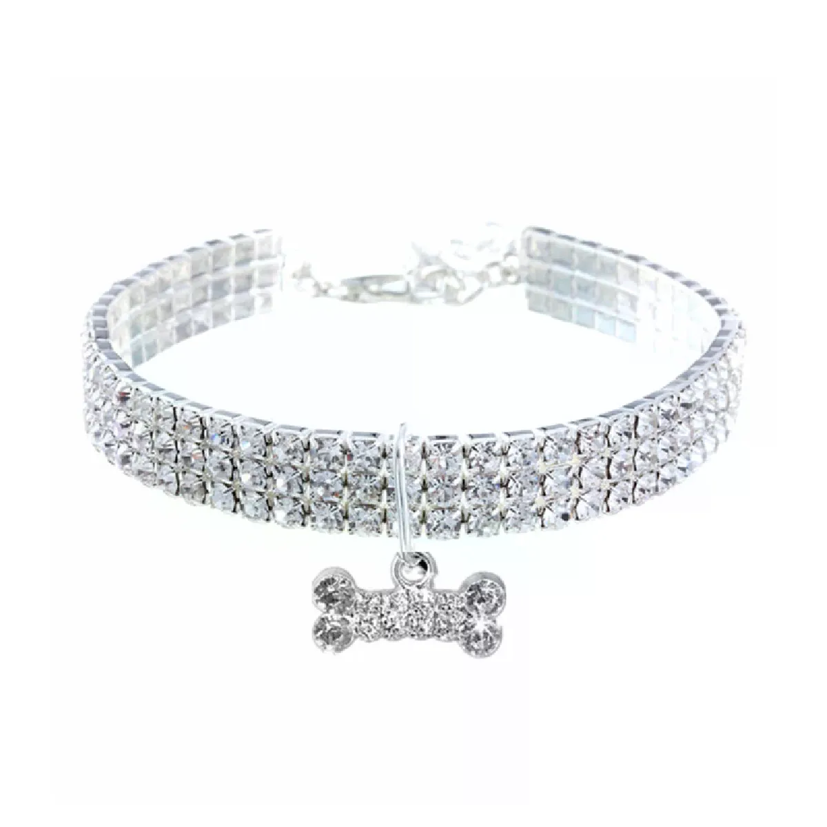 Collier en cristal pour chat, pendentif en fausse perle et strass, collier de perles, collier pour chat, collier pour chien, collier Gato~00792