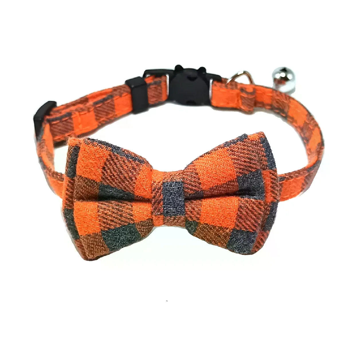 Collier pour chat Pet Breakaway nœud papillon et clochette mignon foulard de Noël rouge collier élastique réglable avec ceinture petite cloche pour chats~01617