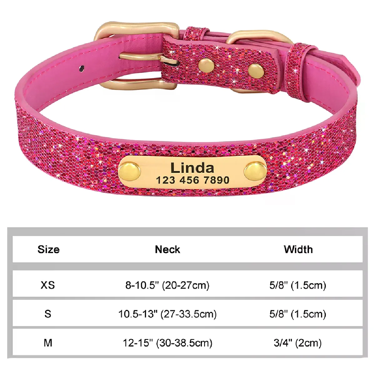 Comparer les prix de Collier personnalisé pour chien ou chat, réglable, avec cristal, anti-perte, en cuir, pour chiots et chats, nœud papillon, accessoires en strass~00752