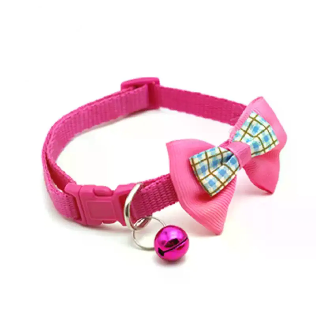 Comparer les prix de Collier pour chat réglable avec nœud papillon et boucle de sécurité, accessoire tendance pour chien et chat, nœud à carreaux avec clochette~01847