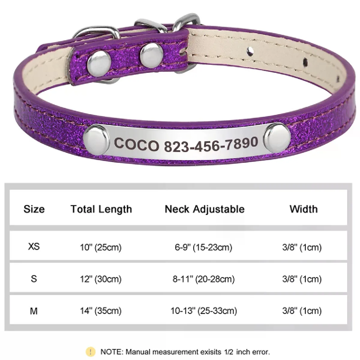 Comparer les prix de Collier personnalisé en cuir pour chat/chien Bling Nom personnalisé ID Chaton Collier pour chien Colliers Accessoires pour animaux de compagnie pour chats pour petits chiens Yorkie~00723