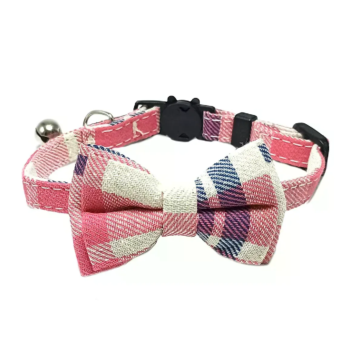 Comparer les prix de Collier pour chat Pet Breakaway nœud papillon et clochette mignon foulard de Noël rouge collier élastique réglable avec ceinture petite cloche pour chats~01616