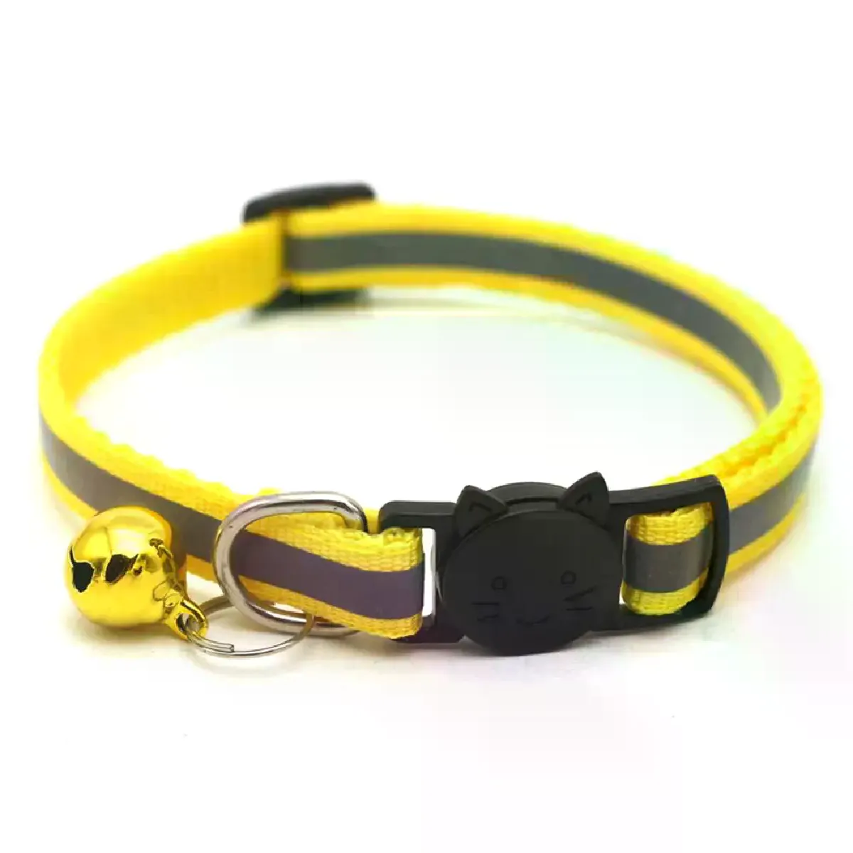 Meilleurs prix pour Collier de sécurité pour chat/chien, laisse de cou en nylon réfléchissant pour chaton, chien avec clochette colorée, accessoires pour laisse pour chiot~01700