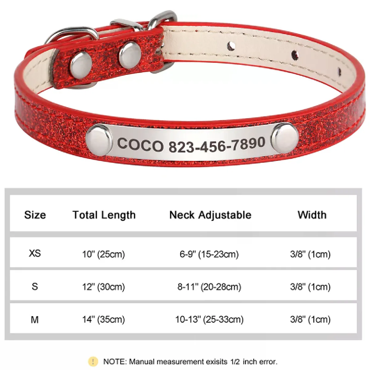 Comparer les prix de Collier personnalisé en cuir pour chat/chien Bling Nom personnalisé ID Chaton Collier pour chien Colliers Accessoires pour animaux de compagnie pour chats pour petits chiens Yorkie~00728