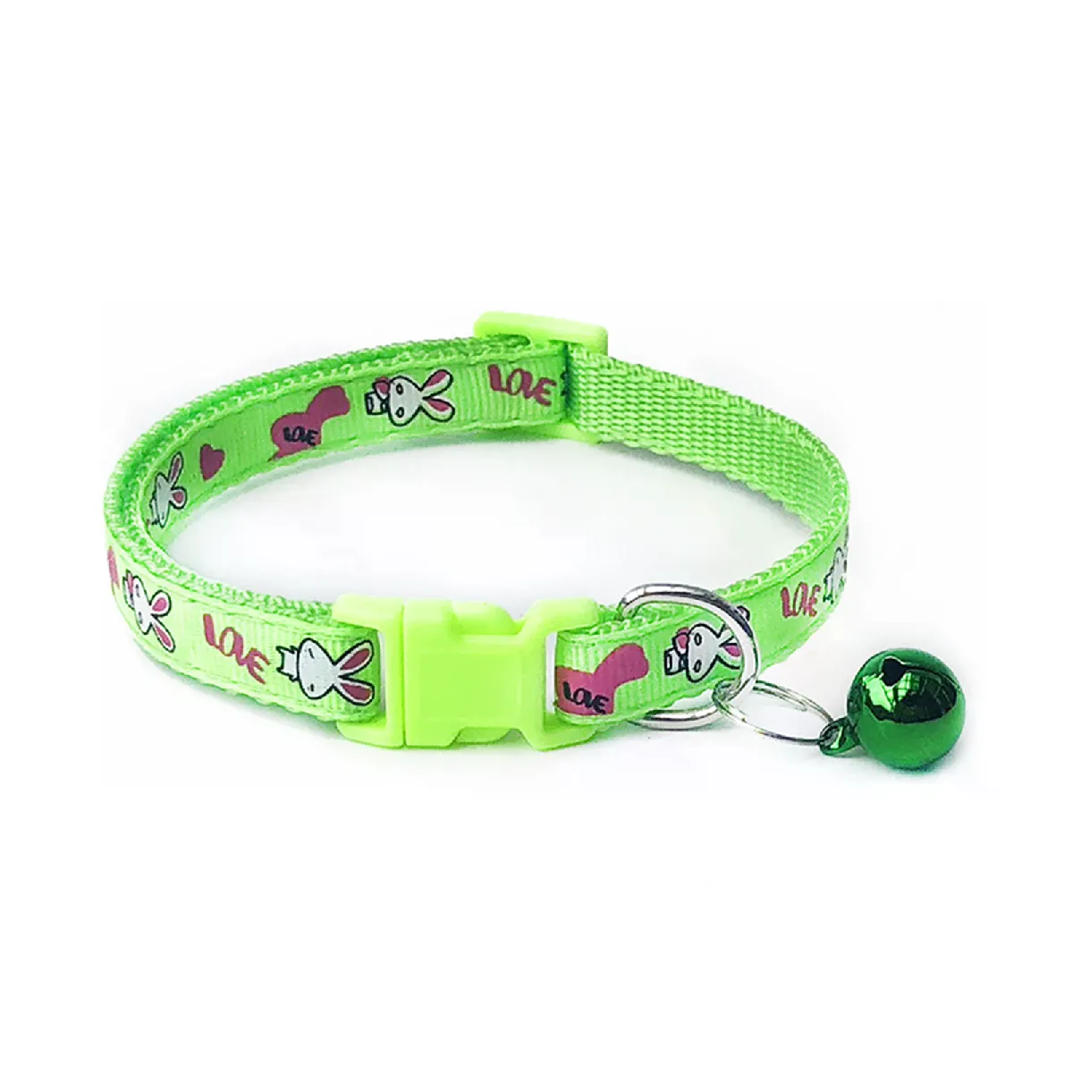 Collier réglable en polyester avec clochette pour chien et chat~01031