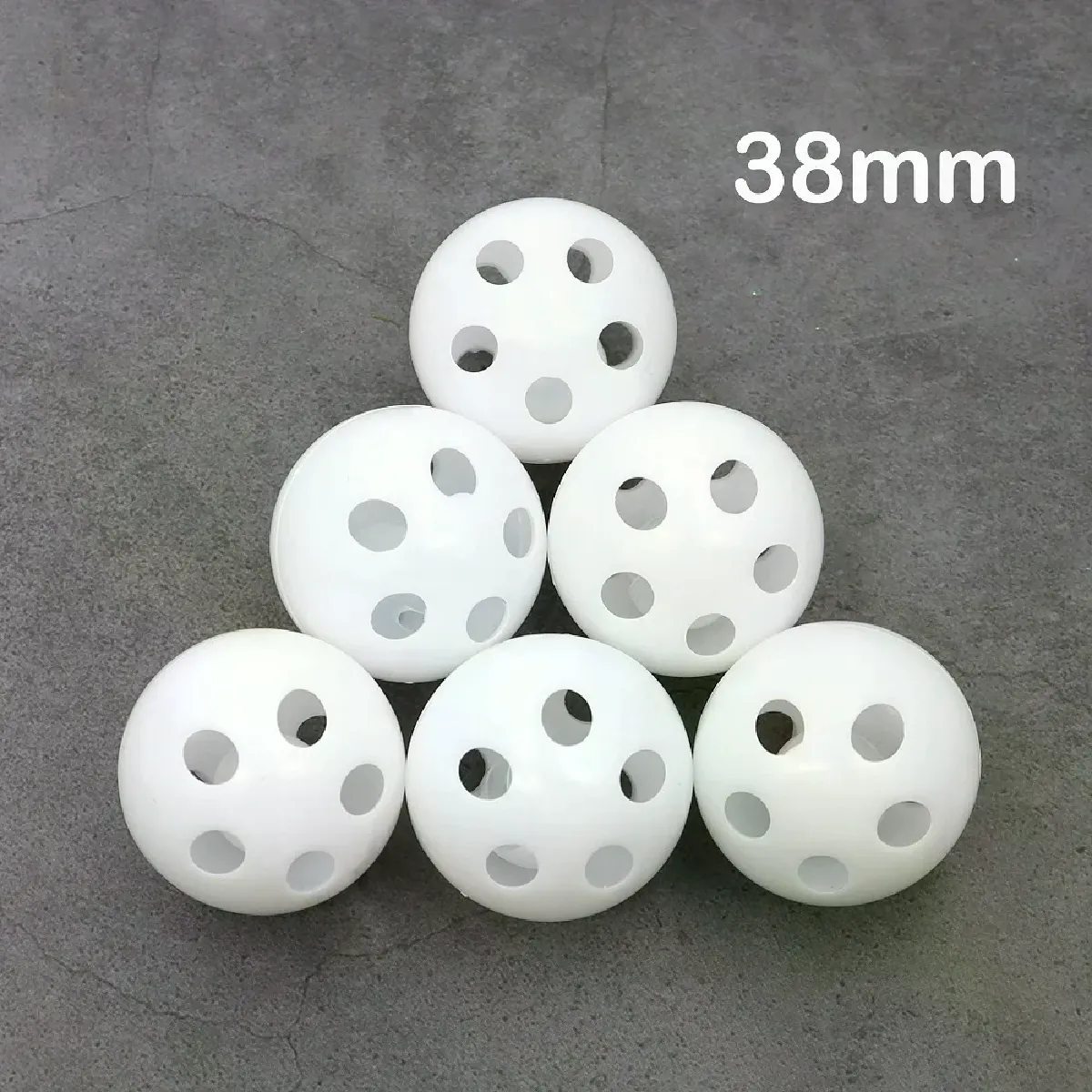 Meilleurs prix pour Lot de 30/50/100 hochets en plastique avec cloches, générateur de bruit, réparation de jouets pour chiens, accessoires pour animaux de compagnie, 17/24/28/38 mm~03004