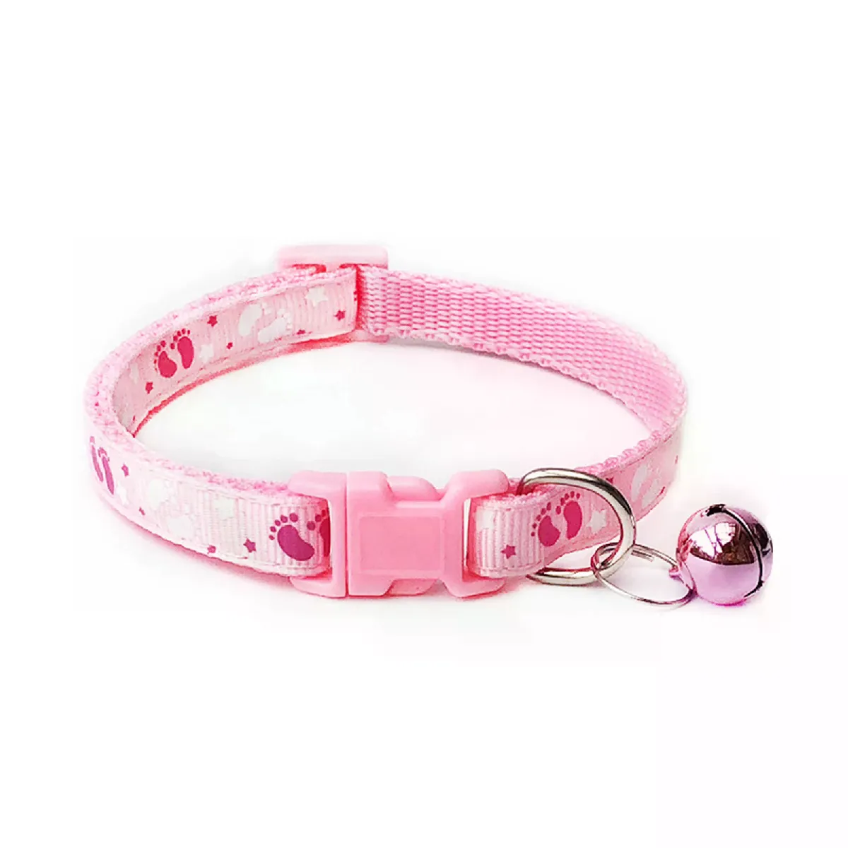 Collier réglable en polyester avec clochette pour chien et chat~01043