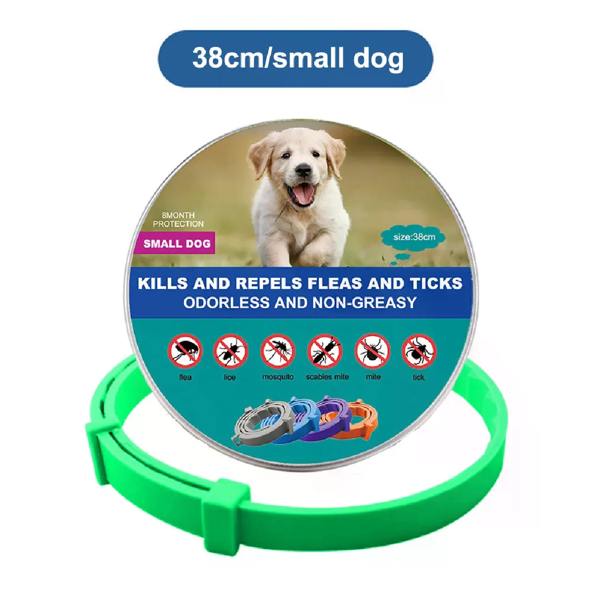 Comparer les prix de Nouveau collier pour chat, collier vétérinaire anti-puces et anti-tiques pour chiens et chats, collier antibactérien pour grands et petits chiens~00142