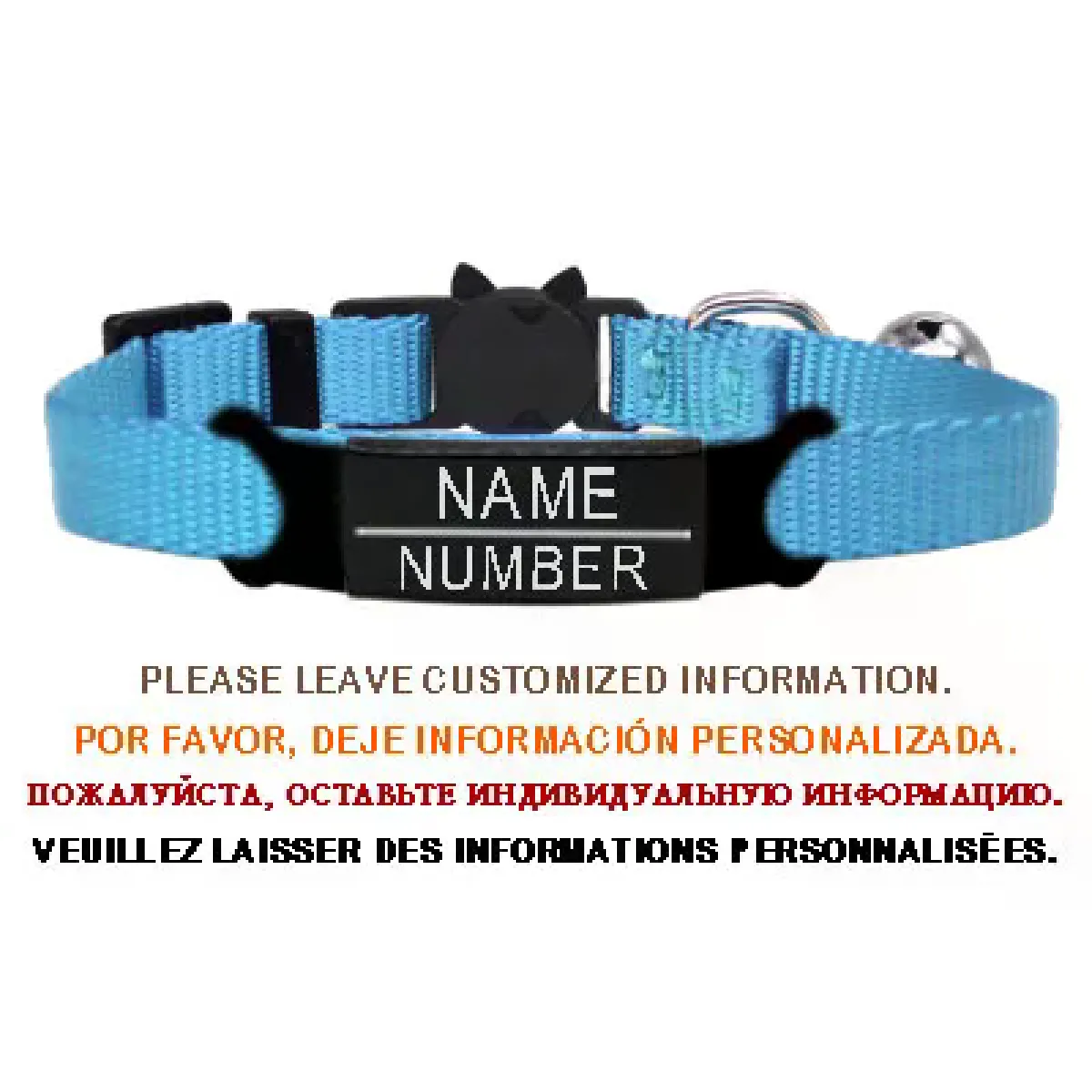 Comparer les prix de Collier de chat personnalisé avec gravure de clochette et sécurité détachable pour petits chiens, en nylon, réglable pour chiots et chatons~00109