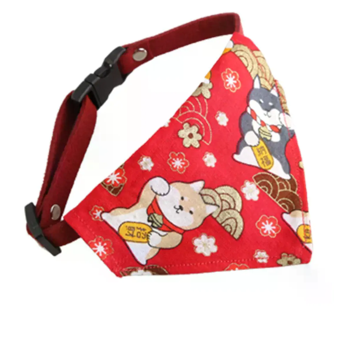 Collier réglable avec foulard pour chats et chiens, collier triangulaire avec foulard et coquillages pour chats et chats~00984