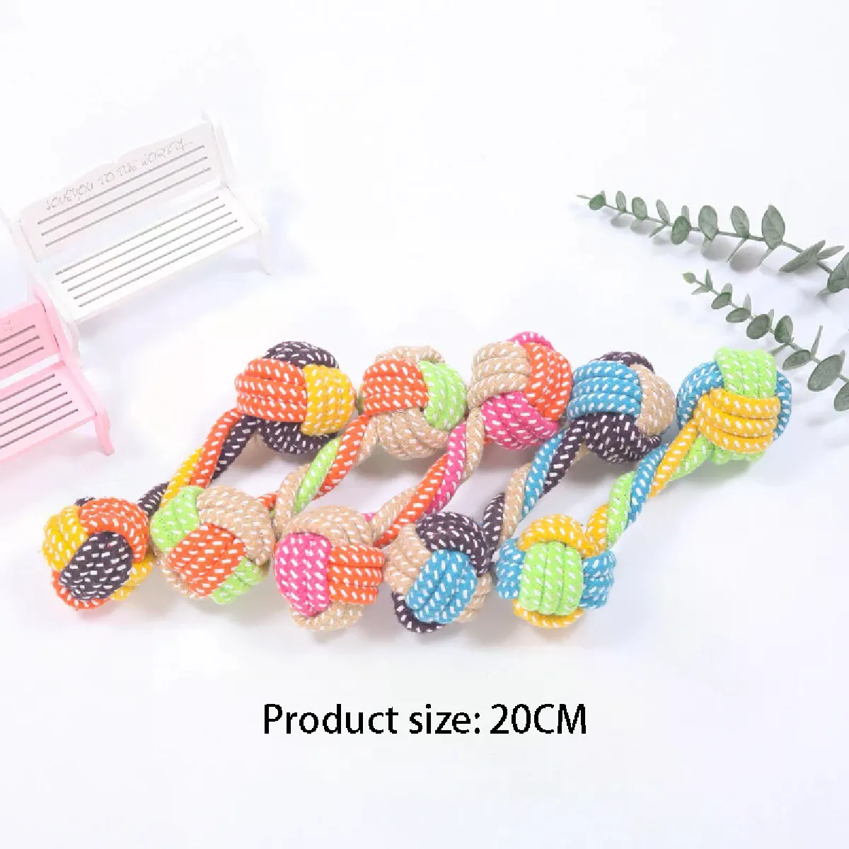 Meilleurs prix pour Mini jouet interactif pour chien en corde de coton avec balle pour accessoires pour chien, brosse à mâcher, jouet pour chiot pour grands et petits chiens, jouet pour chien~02725