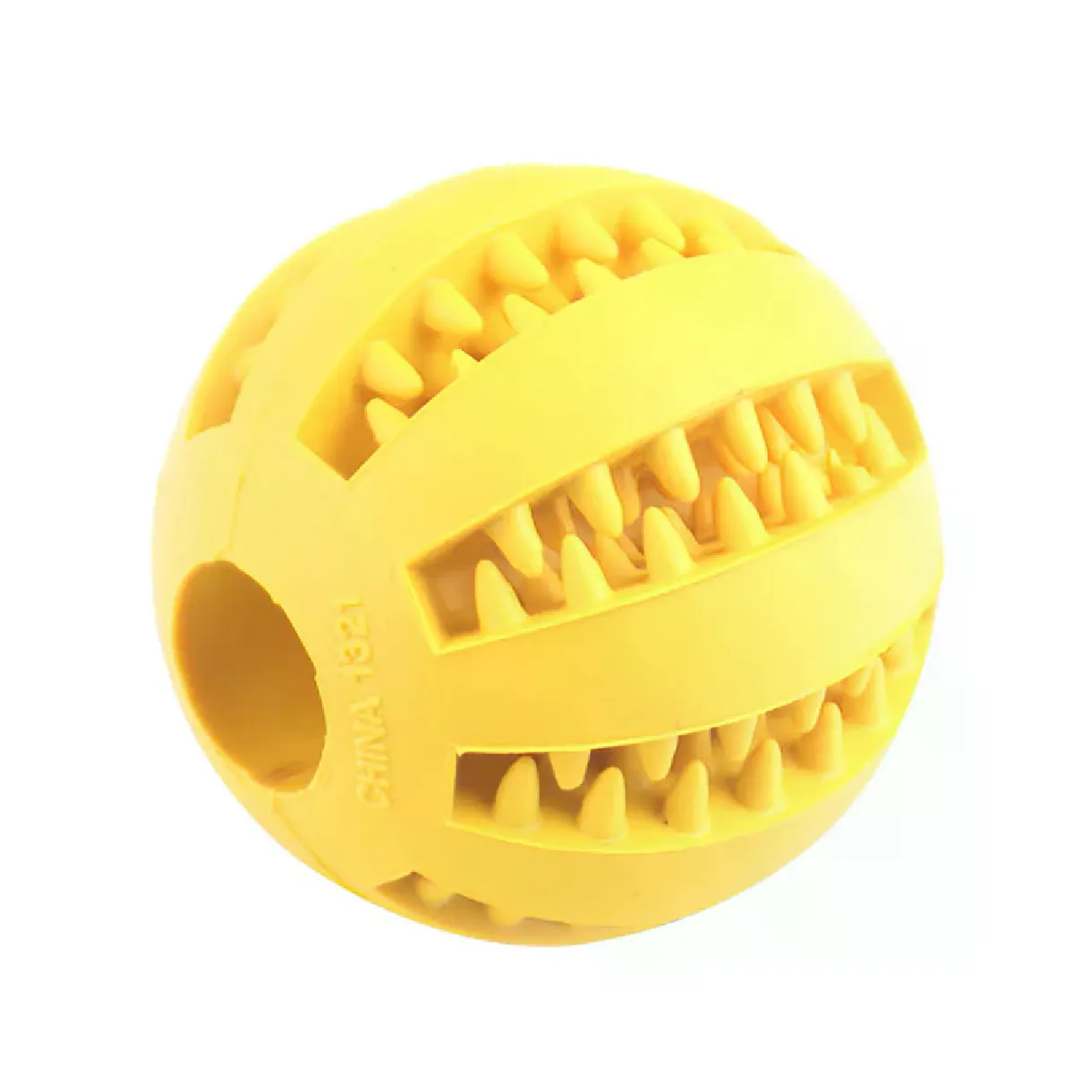 Meilleurs prix pour Balle en caoutchouc pour chien, jouet interactif, nettoyage des dents, élasticité, 7 cm/5 cm~03680