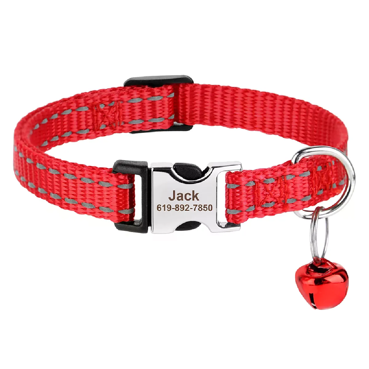 Collier pour chat imprimé personnalisé, collier réglable pour chaton et chien, avec plaque d'identification gravée gratuite, clochette, colliers anti-perte pour chat~00184
