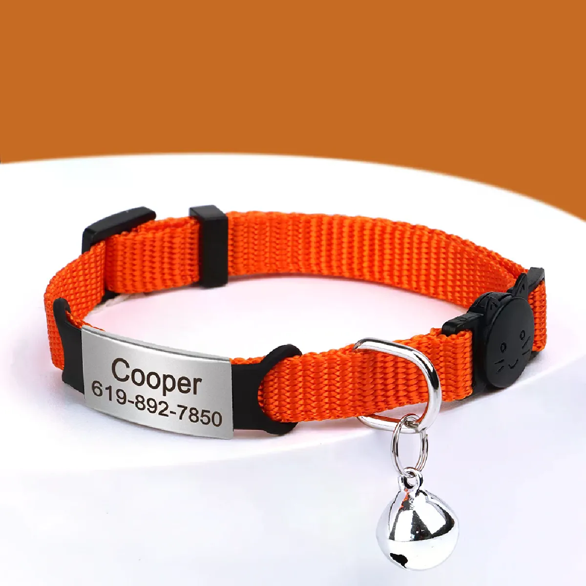 Meilleurs prix pour Collier pour chat personnalisé de 1 cm de largeur avec clochette Colliers pour chat à dégagement rapide Collier mignon à dégagement rapide Gravure gratuite pour chats chaton~01881
